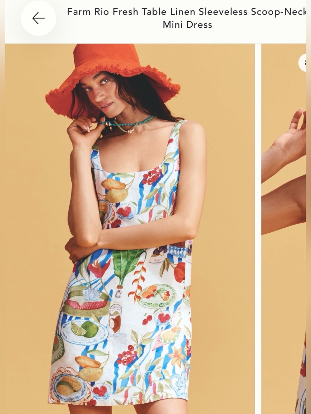 FARM Rio White Multi Botanical Print Sleeveless Swim Cover Dress